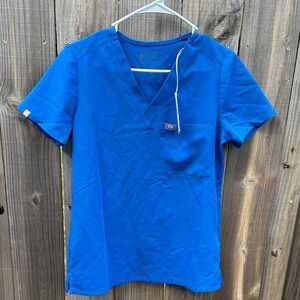 NWT Figs women’s Blue V-Neck scrub top size XS